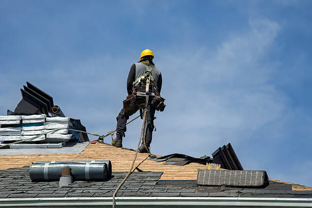 Professional Storm Damage Roof Repair technician working in Briggs, OK